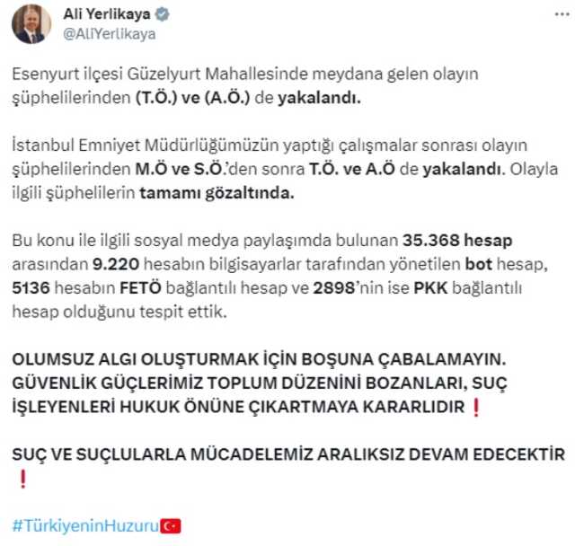 Esenyurt tekel saldırısını yapanlar kimler, tüm şüpheliler yakalandı mı? 30-31 Temmuz 2023 Esenyurt tekel bayi zanlıları yakalandı mı, hapse girdi mi?