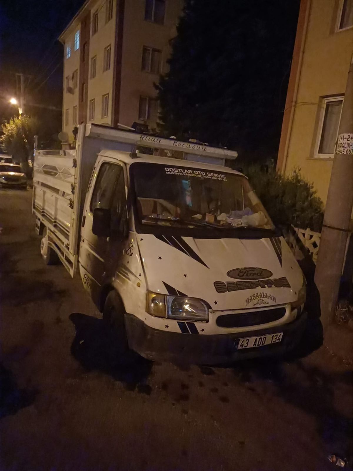 Kütahya'da Miras Anlaşmazlığı Yüzünden Kamyonet Kundaklama Olayı