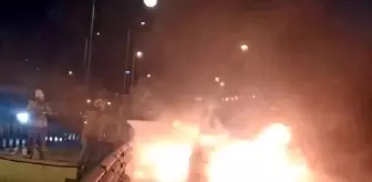 Beylikdüzü'nde Otomobil Alev Alev Yandı