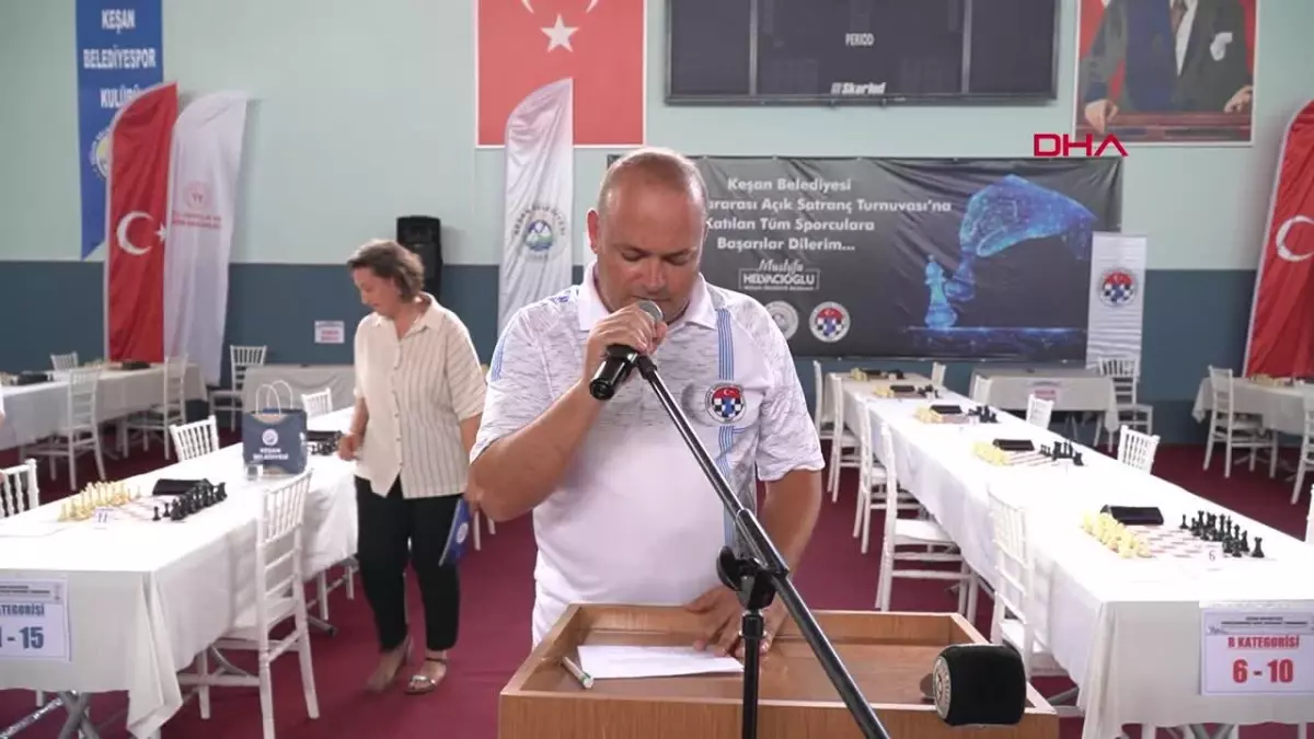 Keşan'da Uluslararası Açık Satranç Turnuvası Başladı