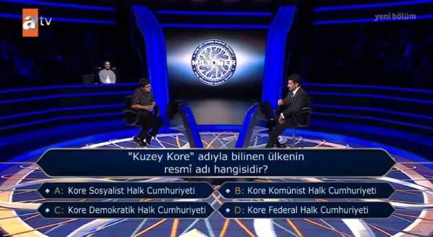 ('Kuzey Kore' adıyla bilinen ülkenin resmi adı hangisidir...) Kim Milyoner Olmak İster 1 Ağustos Sorusu Cevabı Nedir? 50 Bin TL'lik soru ve cevabı ne?