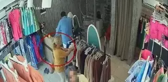 Giyim Mağazasında Hırsızlık Anı Güvenlik Kameralarına Yansıdı