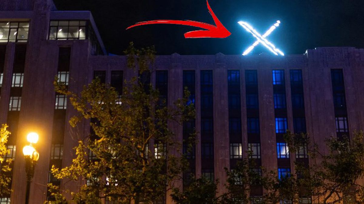 Twitter genel merkezindeki dev 'X' logosu, şikayetlerin ardından kaldırıldı