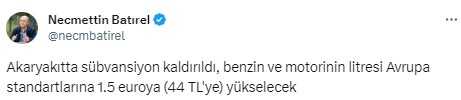 Şakkadanak Necmettin'den benzin ve motorin için ürküten tahmin