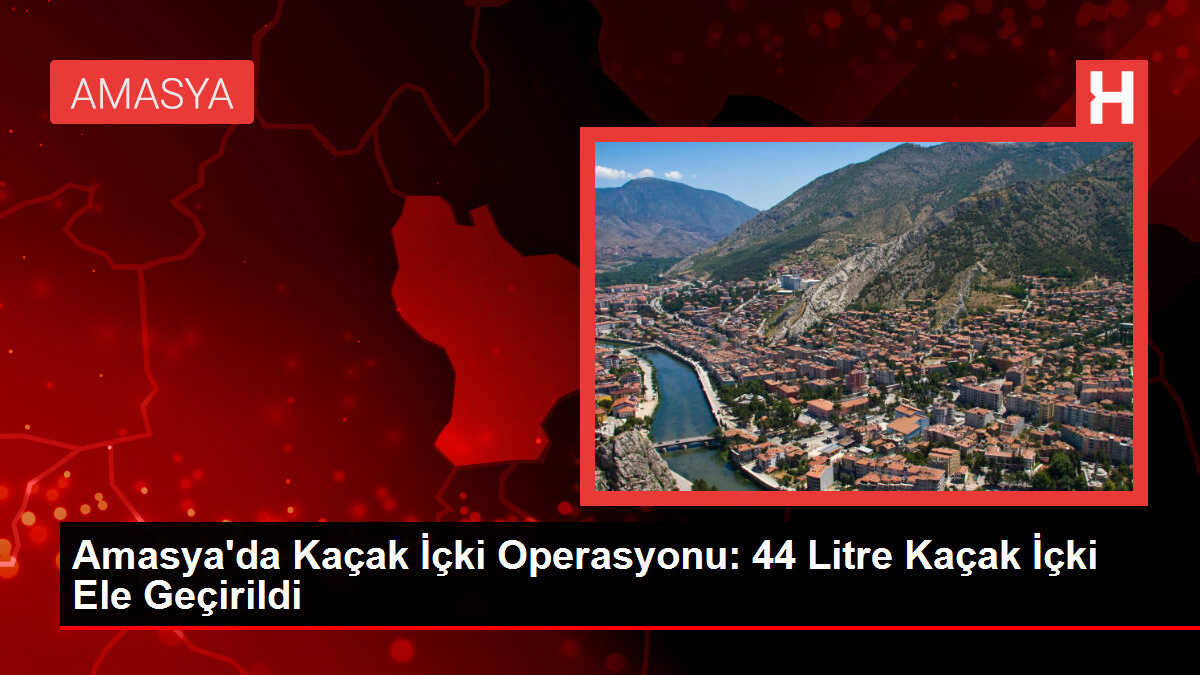 Amasya'da Kaçak İçki Operasyonu: 44 Litre Kaçak İçki Ele Geçirildi