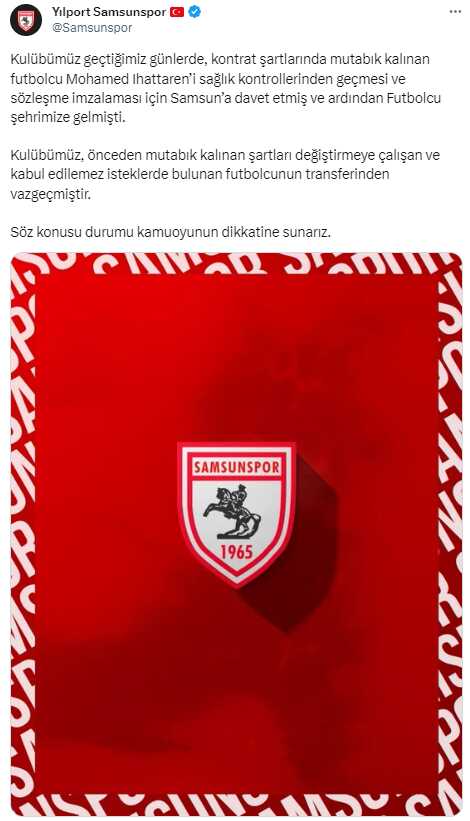 İstekleri bıktırdı! Samsunspor, Mohamed Ihattaren'in transferden vazgeçti