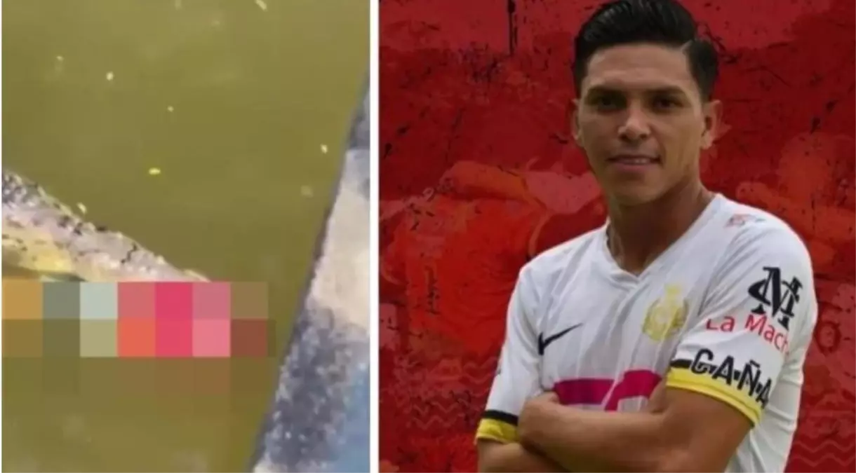 Serinlemek için nehre giren futbolcuyu timsah insanların göz önünde parçalayarak öldürdü
