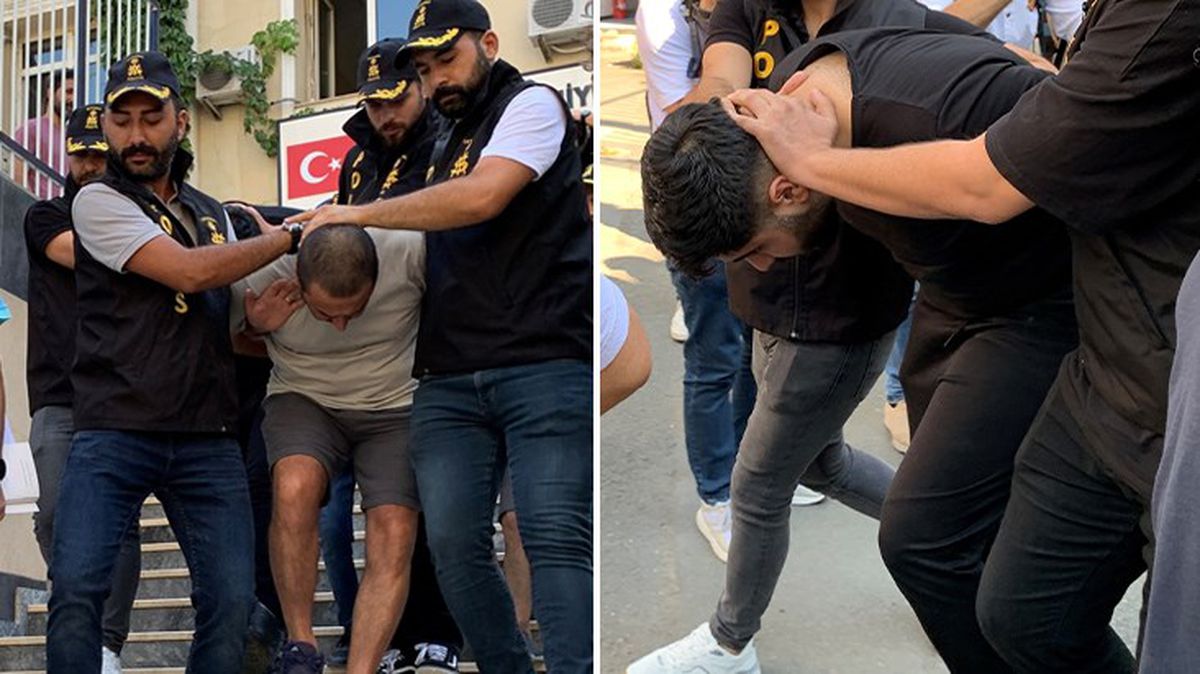 Tekel baskınına karışan 8 kişi adliyeye böyle götürüldü