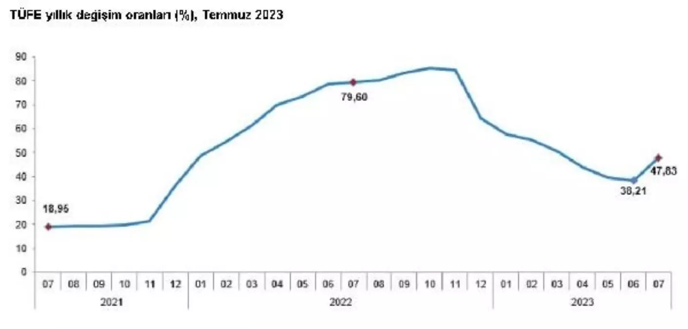 Temmuz Ayında Enflasyon Yüzde 47,83