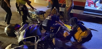 Kütahya'da otomobil ile çarpışan motosikletteki genç kurye yaralandı
