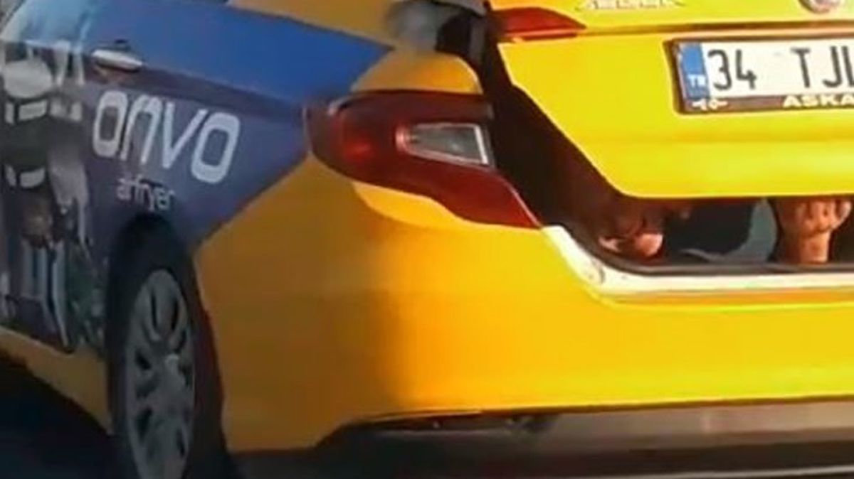 Taksicilerin olaysız günü yok! Bagajdaki kişiyi görenler telefona sarıldı