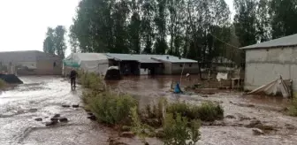 Özalp ilçesinde dolu ve sağanak sele neden oldu