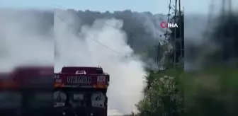 Heybeliada'da havai hatlarda çıkan yangın ağaçlara sıçradı