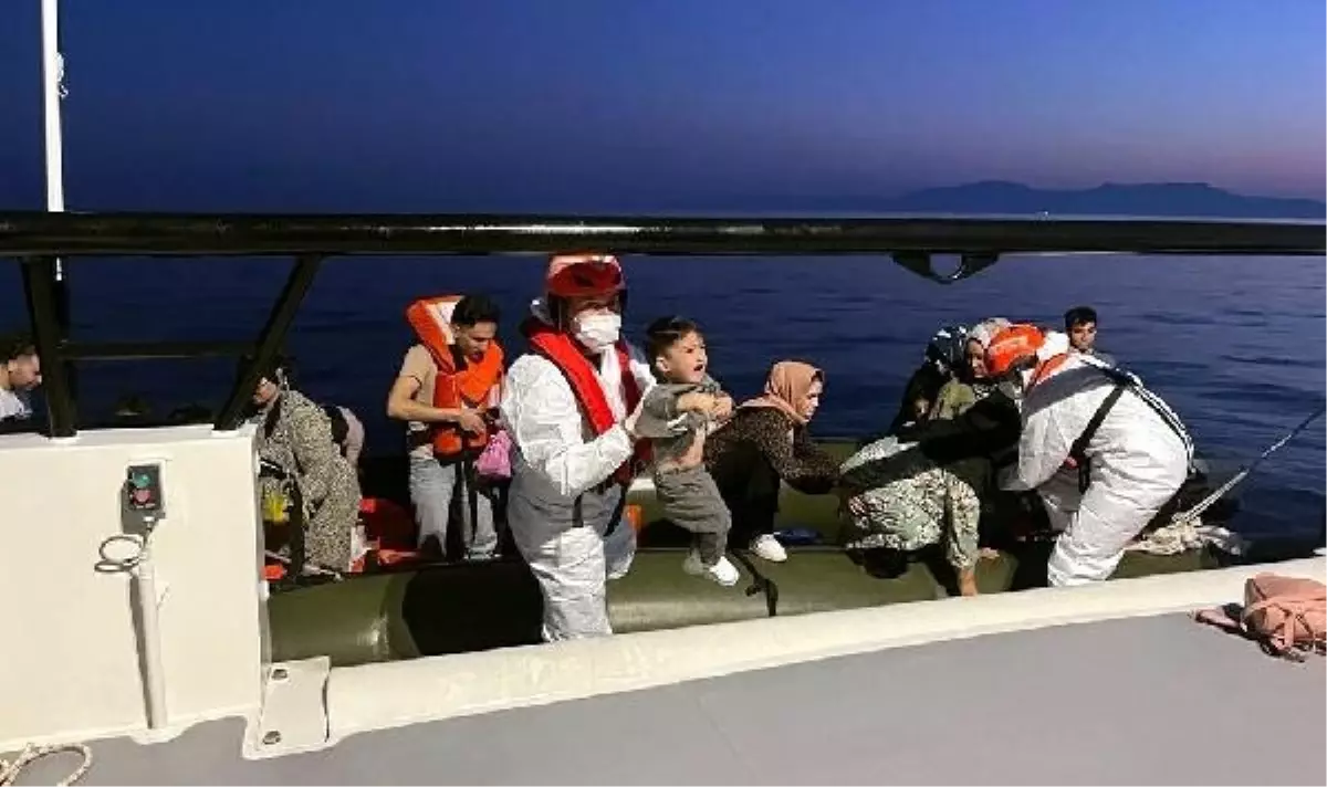Kuşadası açıklarında 38 kaçak göçmen yakalandı