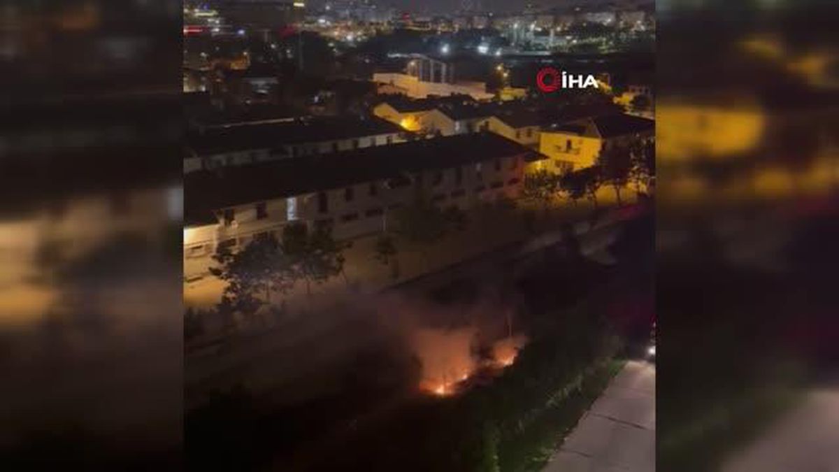 Veliefendi Hipodromu önündeki yangında kundakçı şüphesi: Hipodromun karşısındaki iki ayrı noktada yangın