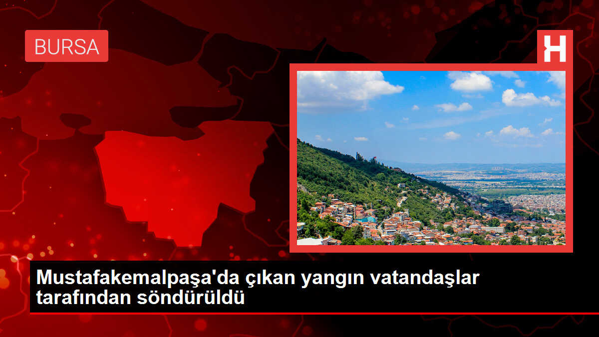 Mustafakemalpaşa'da çıkan yangın vatandaşlar tarafından söndürüldü