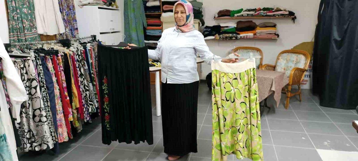 Düzce'de Halk Eğitim Merkezi'nde başlayan dikiş nakış kursları terzi dükkanına dönüştü