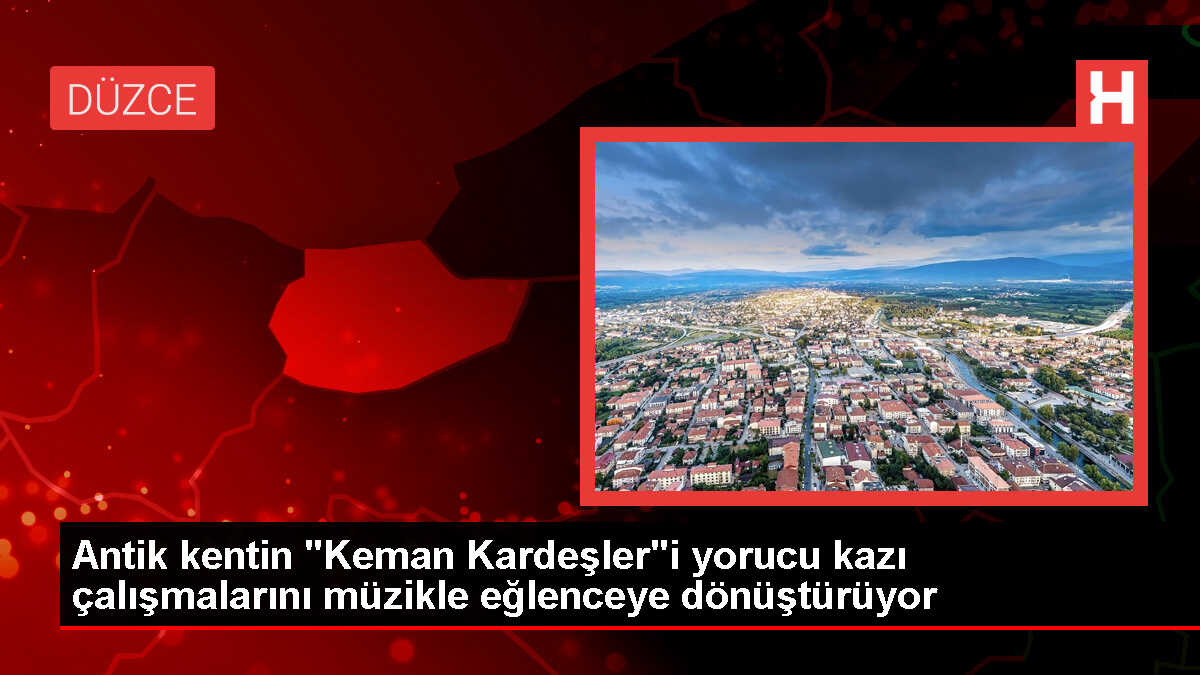 Prusias ad Hypium Antik Kenti'nde Kazı Yapan Müzisyen Kardeşler Mini Konserler Veriyor