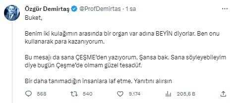Buket Aydın ile Özgür Demirtaş sosyal medyada birbirine girdi