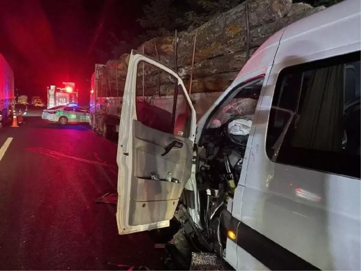 Düzce'de Tomruk Yüklü TIR'a Minibüs Çarptı: 1 Ölü, 20 Yaralı