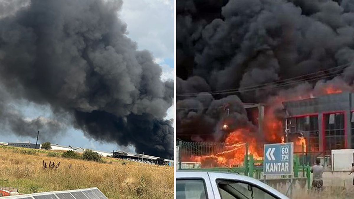 Tekirdağ'da kimya fabrikasında yangın! Peş peşe patlamalar oldu, gökyüzünü dumanlar kapladı