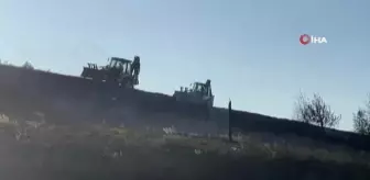 250 dönüm tarım arazisi ve ayçiçeği tarlası kül oldu