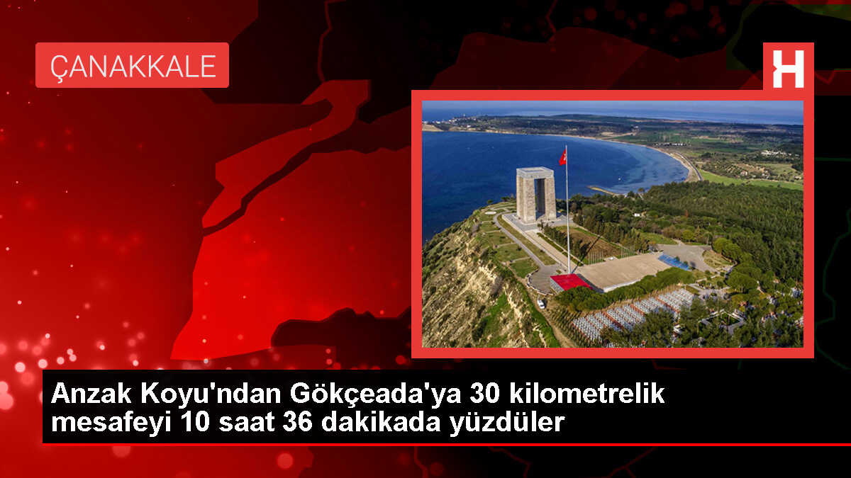 Açıksu Yüzücüleri Bengisu Avcı ve Murat Öz, Gökçeada'ya Tandem Yüzerek Ulaştı