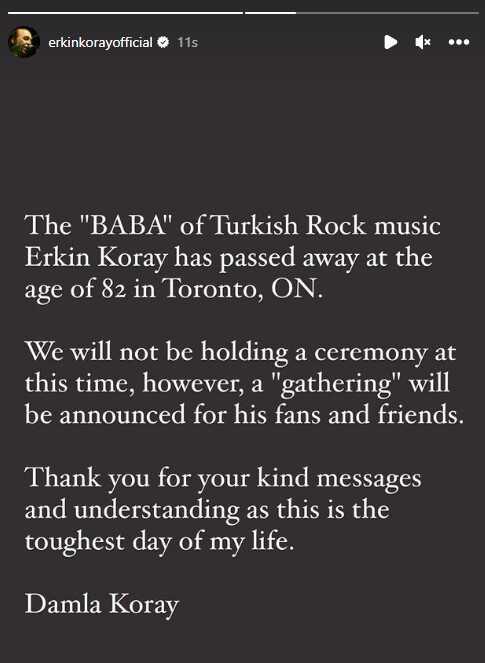Erkin Koray cenaze töreni ne zaman, saat kaçta? Erkin Koray cenaze töreni nerede yapılacak? Erkin Koray cenaze töreni ne zaman, saat kaçta? Erkin Koray cenaze töreni nerede yapılacak?