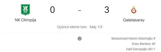 Olimpija Galatasaray maç özeti! (VİDEO) Olimpija GS maçı özeti izle! Olimpija Galatasaray golleri kim attı, maç kaç kaç bitti?