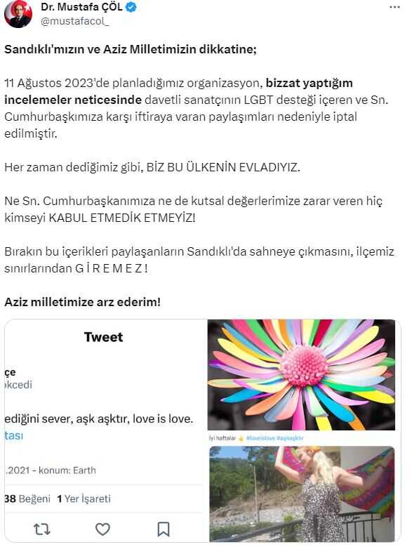 Belediye başkanı, şarkıcı Gökçe'nin ilçeye girişini yasakladı