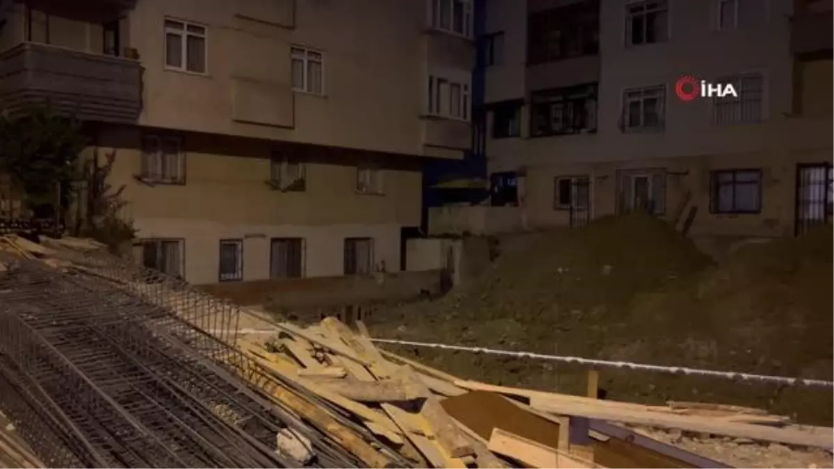 Bahçelievler'de temel atma çalışmalarında 8 katlı bina hasar aldı
