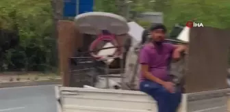 İstanbul'da tehlikeli yolculuk kamerada