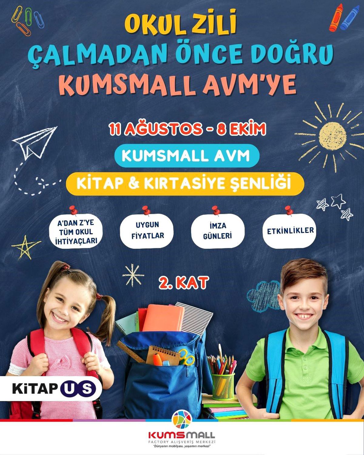 KUMSMALL AVM Kitap ve Kırtasiye Şenliği Başlıyor
