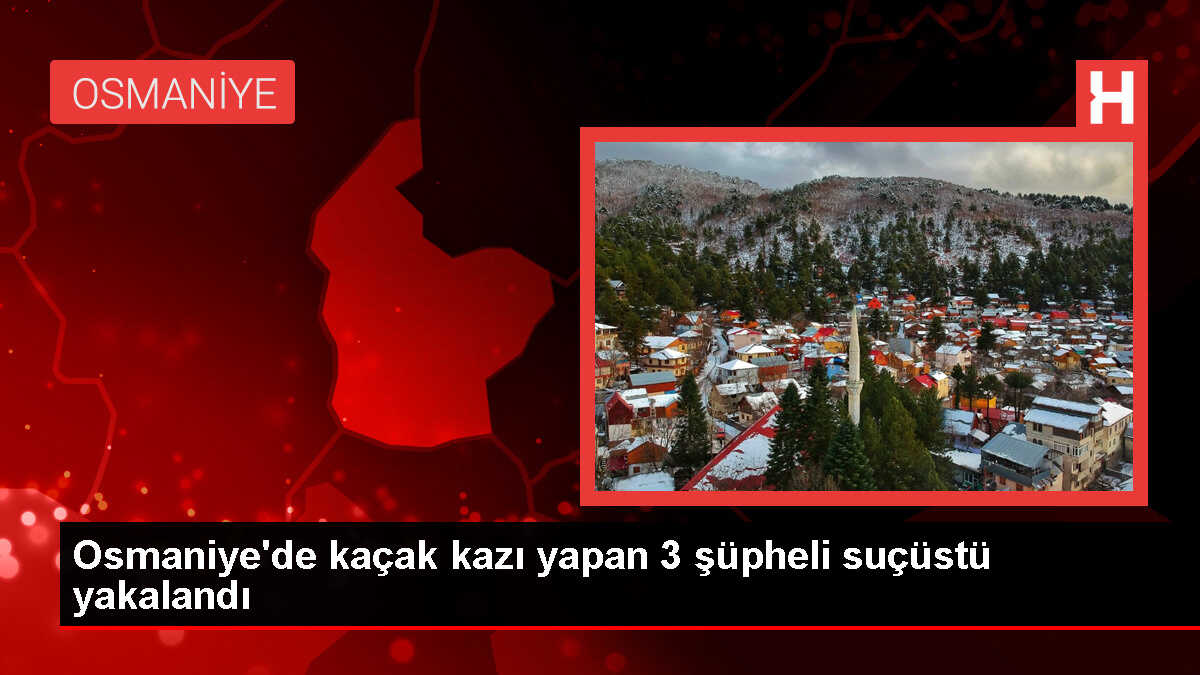 Osmaniye'de kaçak kazı yapan 3 şüpheli suçüstü yakalandı