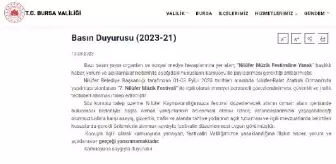 Bursa Valiliği'nden 'Yasak' Açıklaması