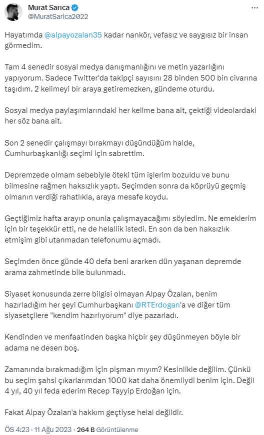 Alpay Özalan'ın istifa eden danışmanından zehir zemberek sözler: İki kelimeyi bir araya getiremiyordu