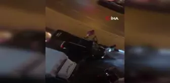 Asker eğlencesi için toplanan grup yolu trafiğe kapattı