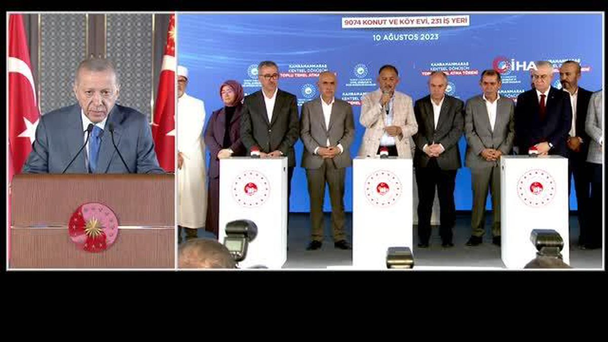 Cumhurbaşkanı Erdoğan startı verdi, Kahramanmaraş'ta ilk temeller atıldı