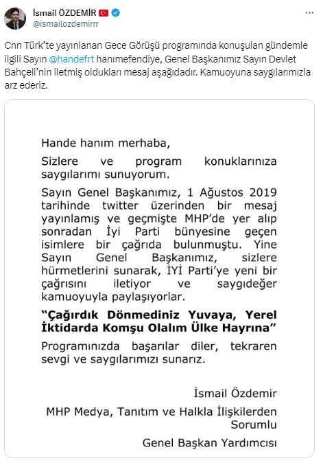 Lütfü Türkkan 26 Ağustos'ta neyi açıklayacak? Meral Akşener, Devlet Bahçeli'ye ne dedi?