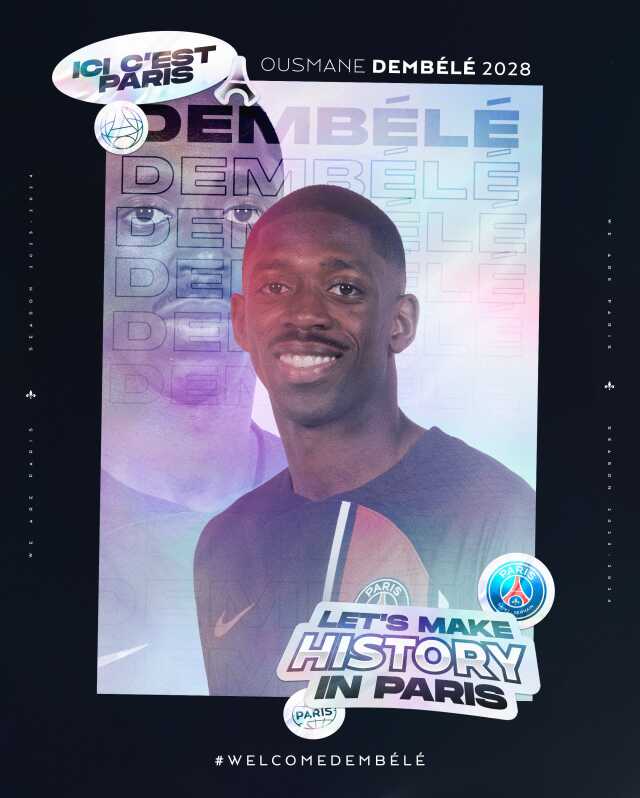 Paris Saint-Germain, Barcelona'dan Ousmane Dembele'yi 50 Milyon Euroya Transfer Etti Paris Saint-Germain, Barcelona'dan Ousmane Dembele'yi 50 Milyon Euroya Transfer Etti