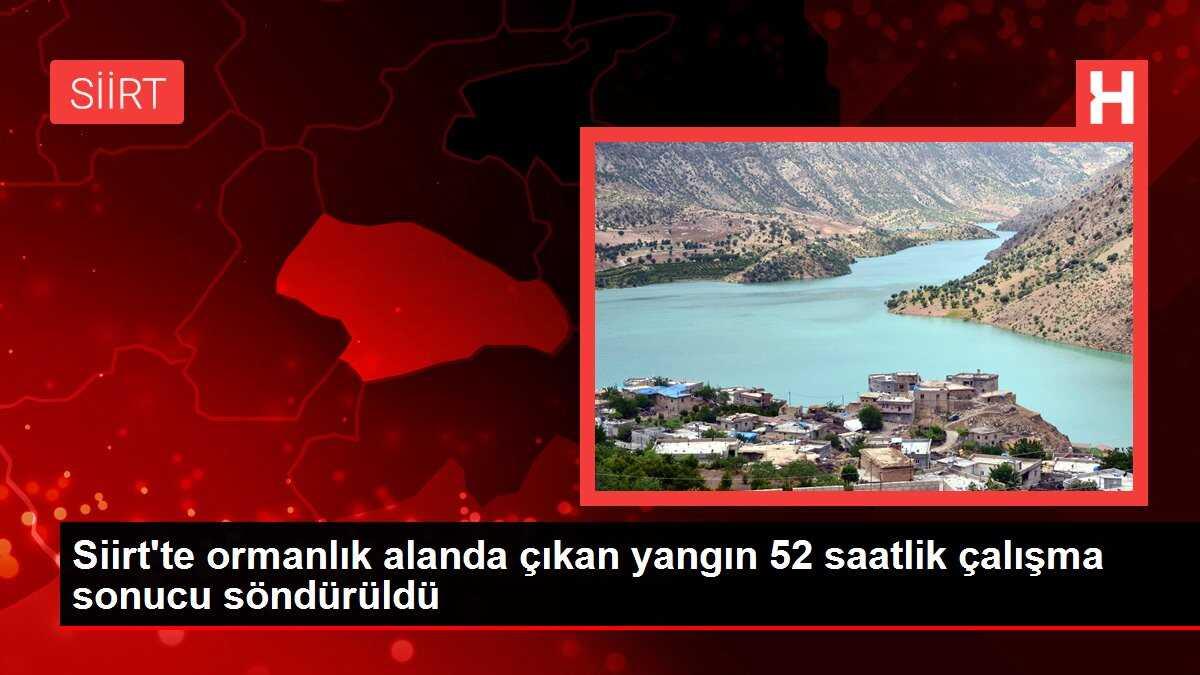 Siirt'te ormanlık alanda çıkan yangın 52 saatlik çalışma sonucu söndürüldü