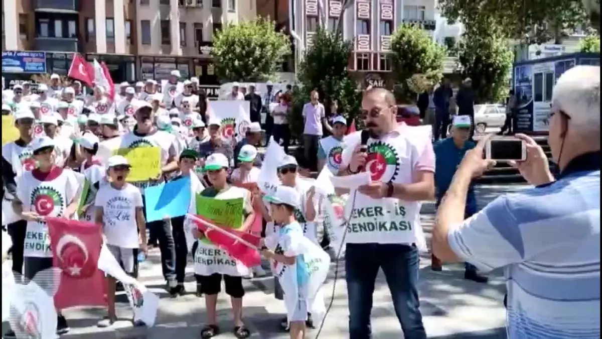 Şeker-İş Sendikası Üyeleri ATA Holding'e Karşı Eylem Yaptı