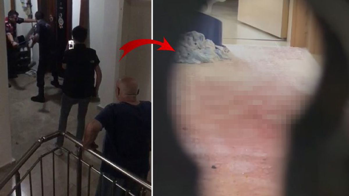 Cinnet evi kapı deliğinden görüntülendi! Mavi leğen ve kanlar içindeki halı dikkatlerden kaçmadı