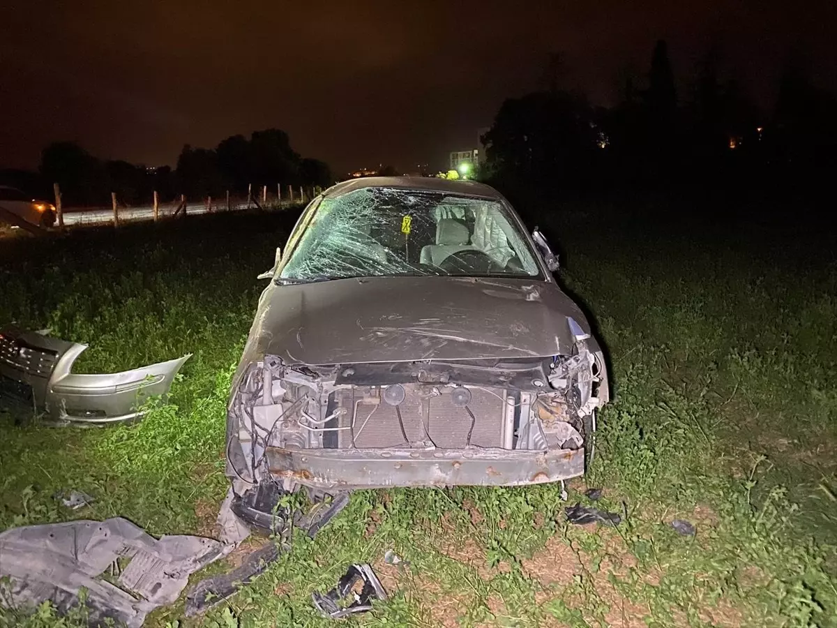 Düzce'de şarampole devrilen otomobilde kimse bulunamadı