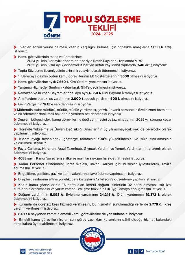 Son Dakika: Hükümet, memur ve memur emeklisine zam teklifini sundu: 2024'te yüzde 23, 2025'de yüzde 11