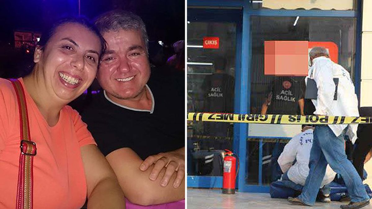 Markette boşanma aşamasında eşini vurup intihar eden koca, konuşma isteği reddedilince ateş etmeye başlamış
