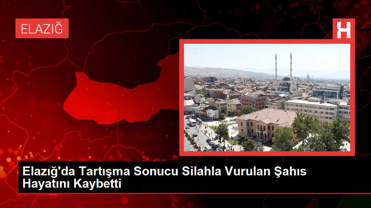 Elazığ'da Tartışma Sonucu Silahla Vurulan Şahıs Hayatını Kaybetti