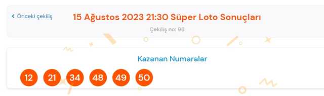 Süper Loto sonuçları açıklandı! 15 Ağustos Süper Loto kazanan numaralar neler? Süper Loto sonuçlarına ne zaman, nereden bakılır?