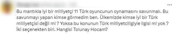 'Türk çocuğu sahada olacak' diyen Tolunay Kafkas'ın maç kadrosunda olay detay! Tepkiler çığ gibi