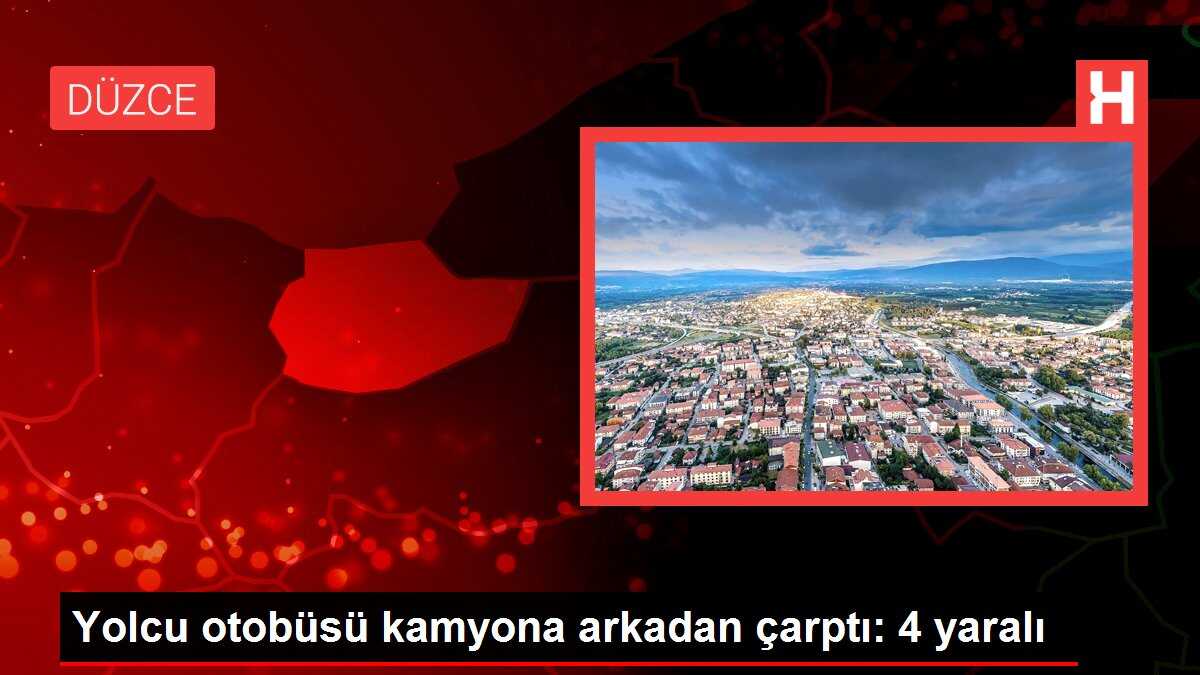 Yolcu otobüsü kamyona arkadan çarptı: 4 yaralı